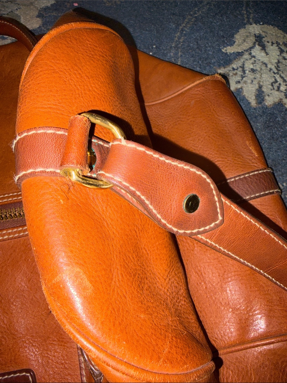 Polo Cognac Brown Leather Travel Duffel - Picture 7 of 9
